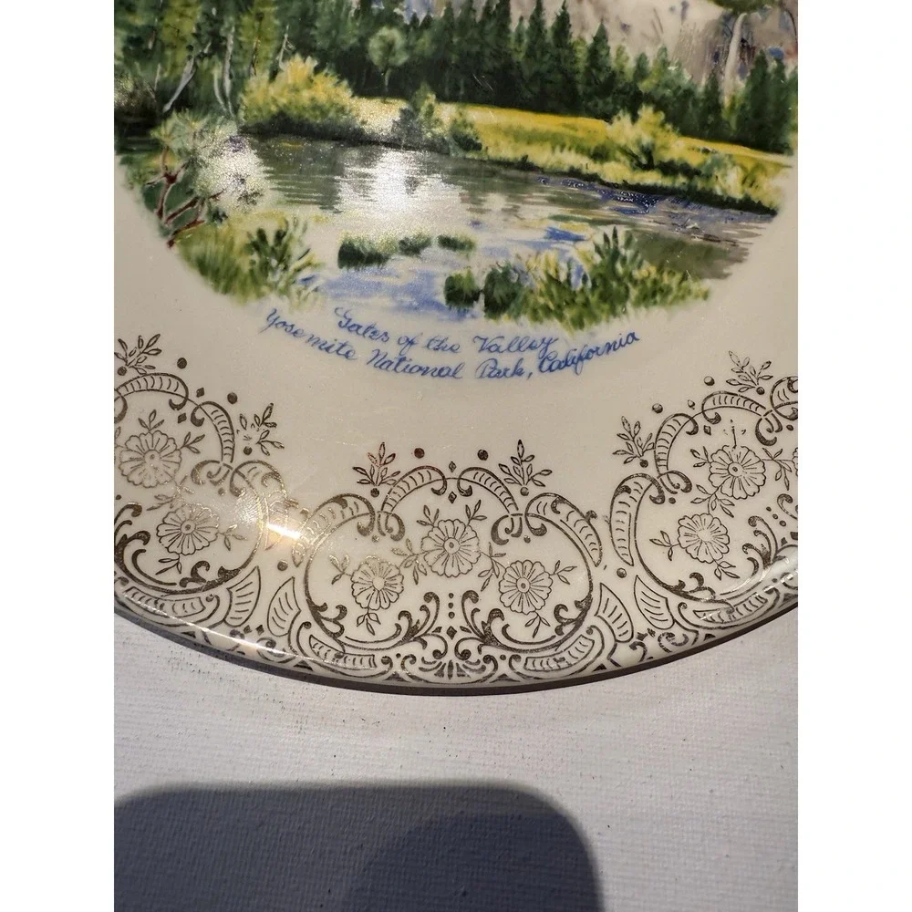 Vintage Yosemite Park Plate Taylor‎ Smith Taylor Scenic Souvenir Good Condition